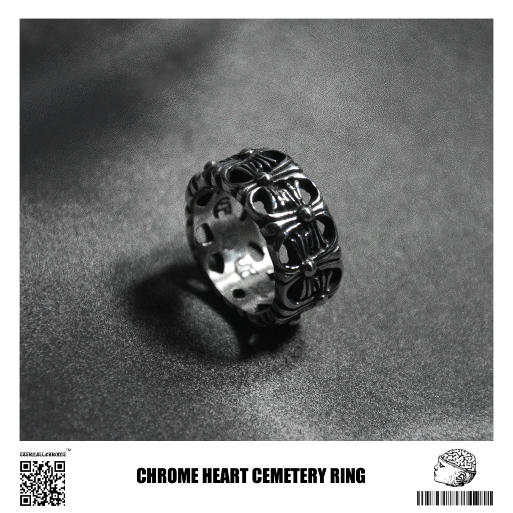 Chrome heart Cemetery Ring