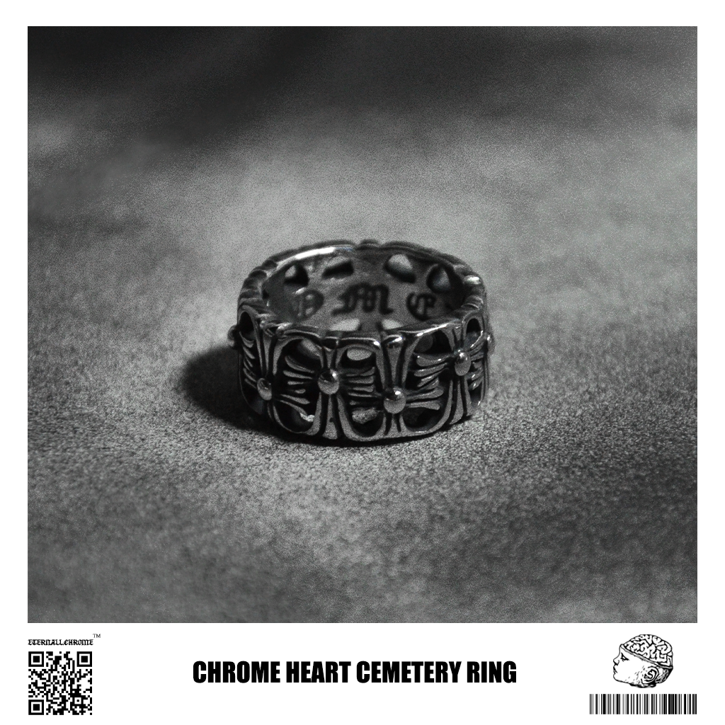 Chrome heart Cemetery Ring