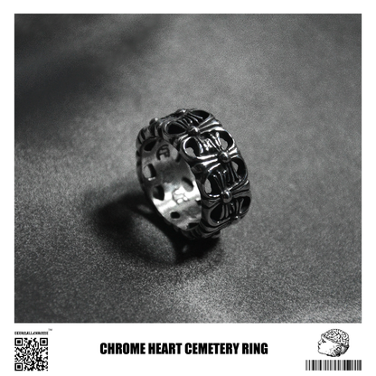 Chrome heart Cemetery Ring